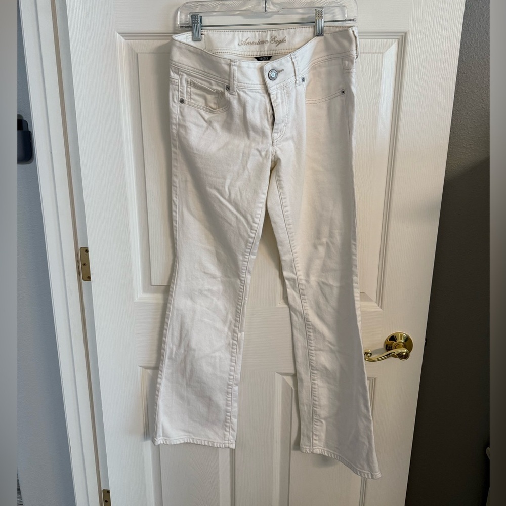 American Eagle Original Bootcut Off-White Jeans Size 6 - Picture 2 of 8